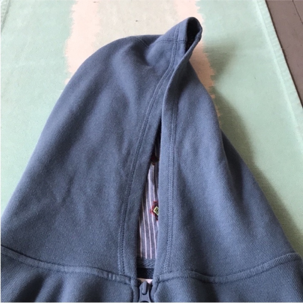Vera Bradley Blue Zip Hoodie Jacket Thumbhole Cotton Blend Large - Picture 7 of 14